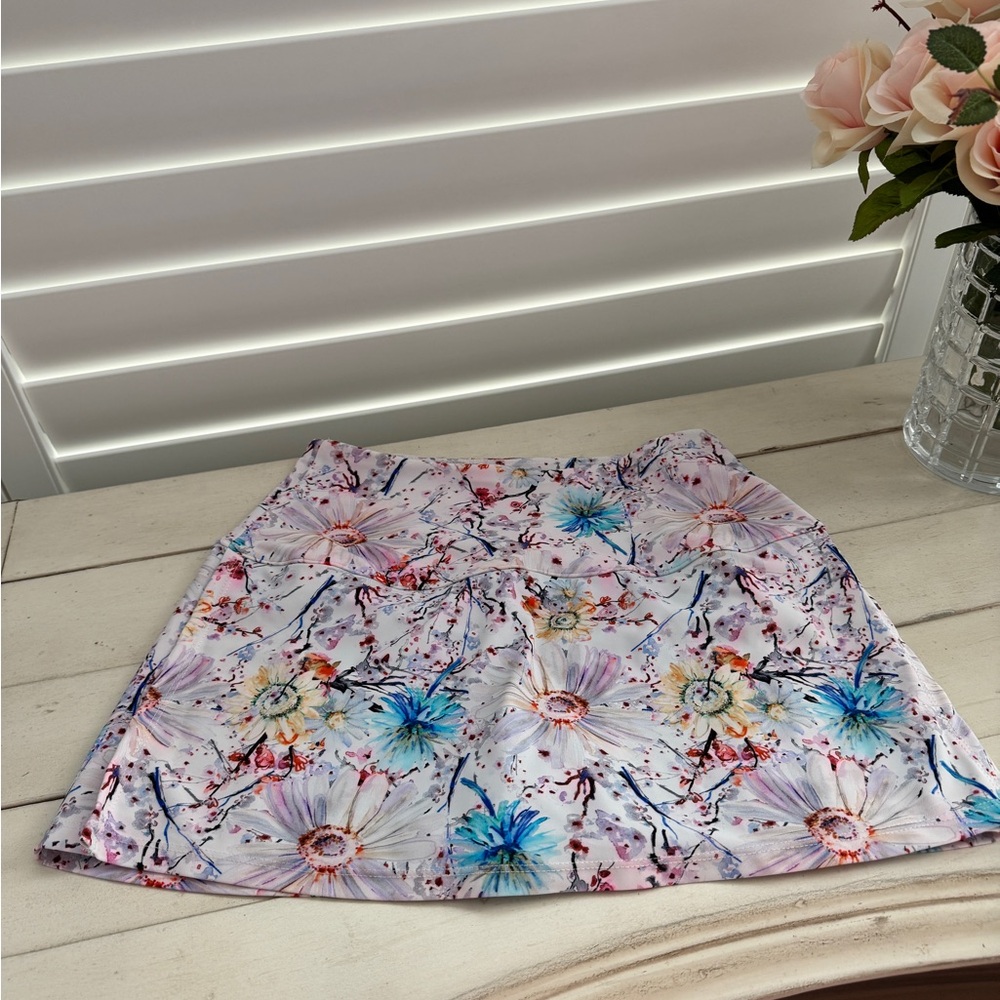 Floral Women's Tennis Skirt - Multicolor
